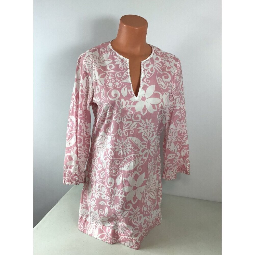 Brooks Brothers Floral Blouse Tunic Top Womens Small